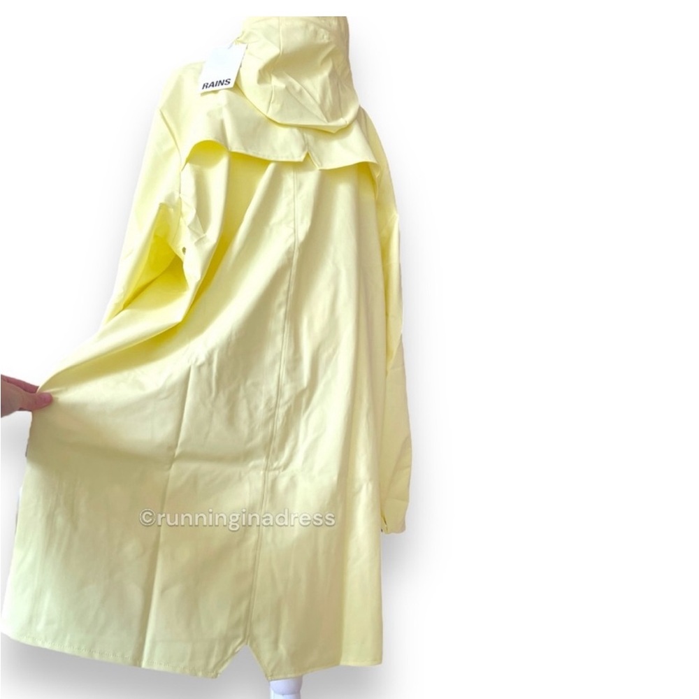 Nwt Rains Long Jacket W3 In Color Straw Size Xl U… - image 2